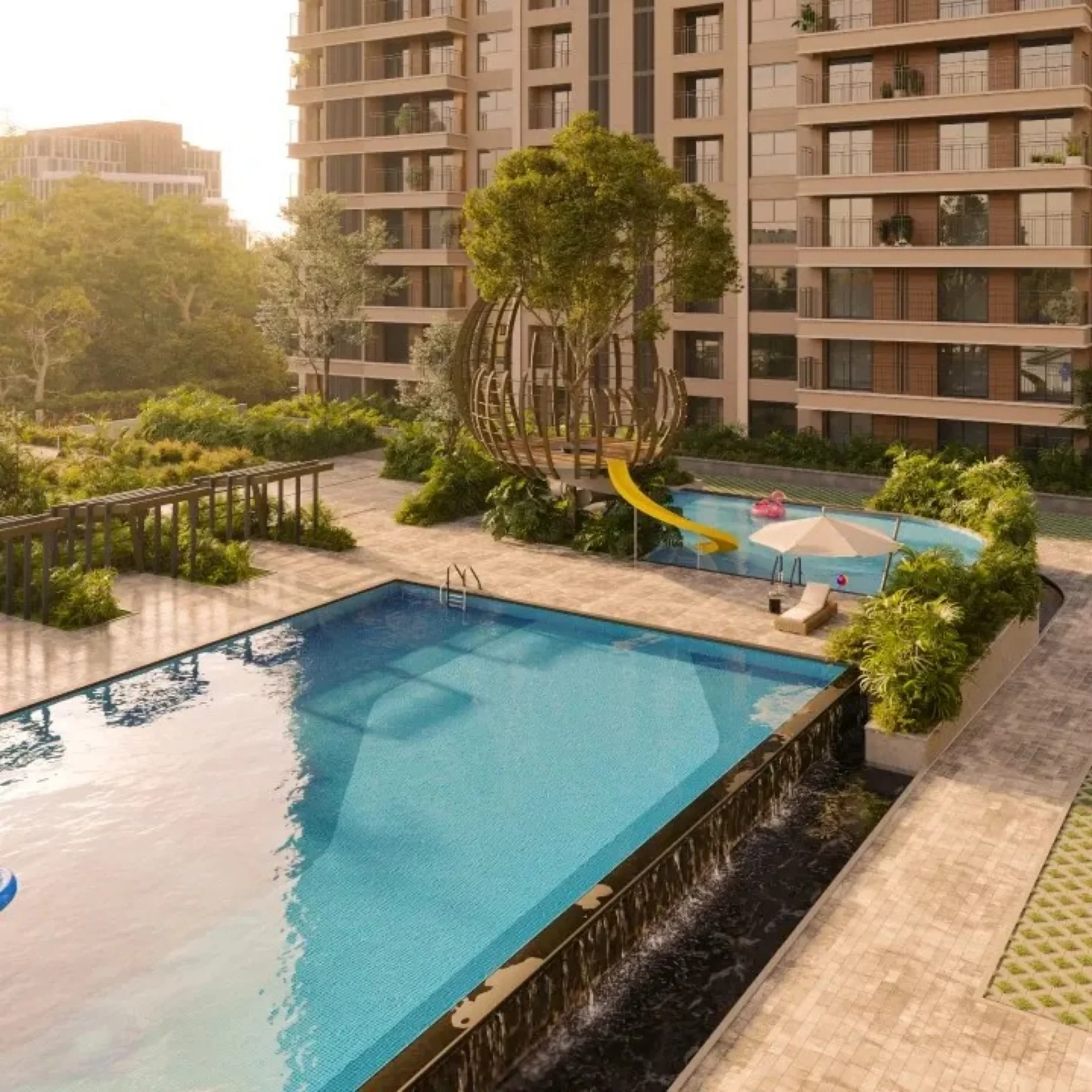Sobha Crescent — landscaped greens and towers