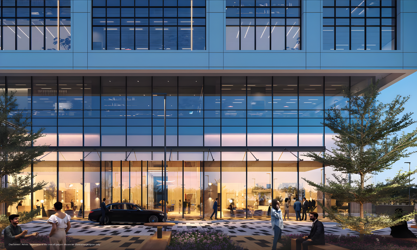 Emaar IBC — atrium plaza render
